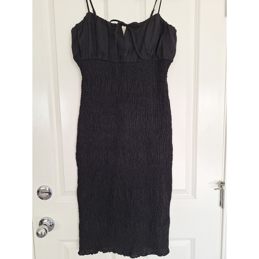 J.Crew black stretch linen dress size 8